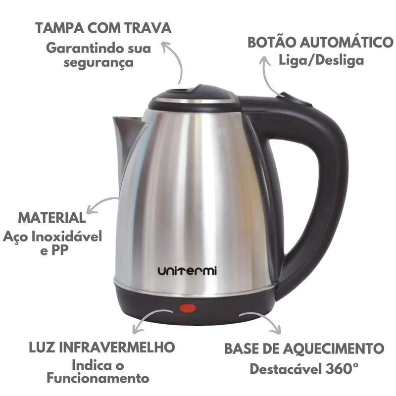 Chaleira Elétrica Inox Atacama 1,8L 110V - Praticidade e Elegância na Cozinha!