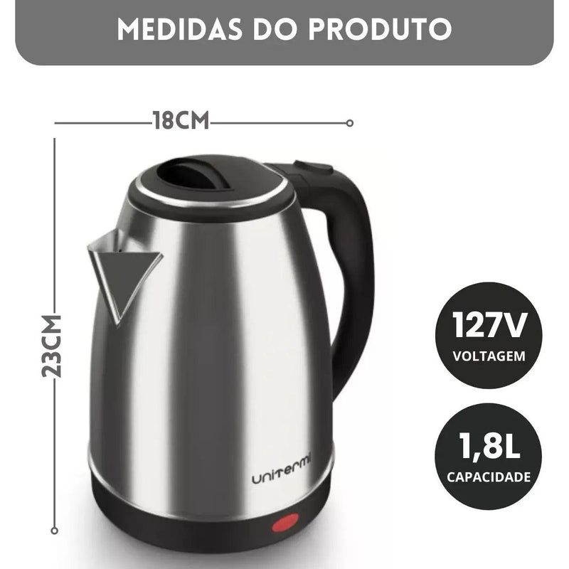 Chaleira Elétrica Inox Atacama 1,8L 110V - Praticidade e Elegância na Cozinha!