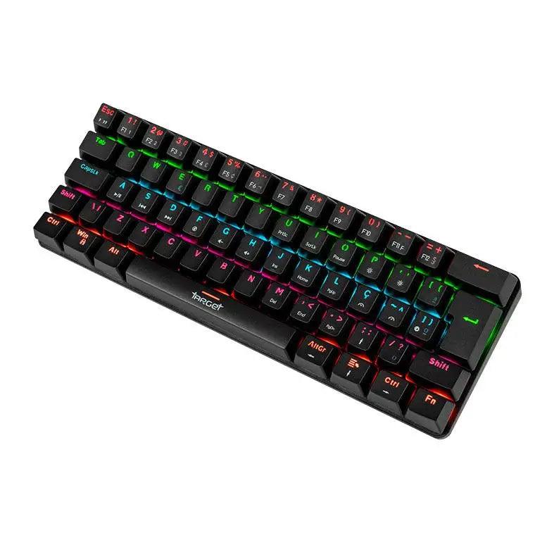 Teclado Mecânico Gamer TGT Sherman Compacto ABNT2 - Switch Azul - RGB