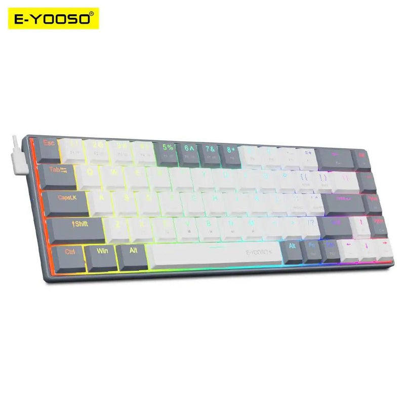 Teclado Mecânico gamer E-YOOSO A68 com Retroiluminação RGB