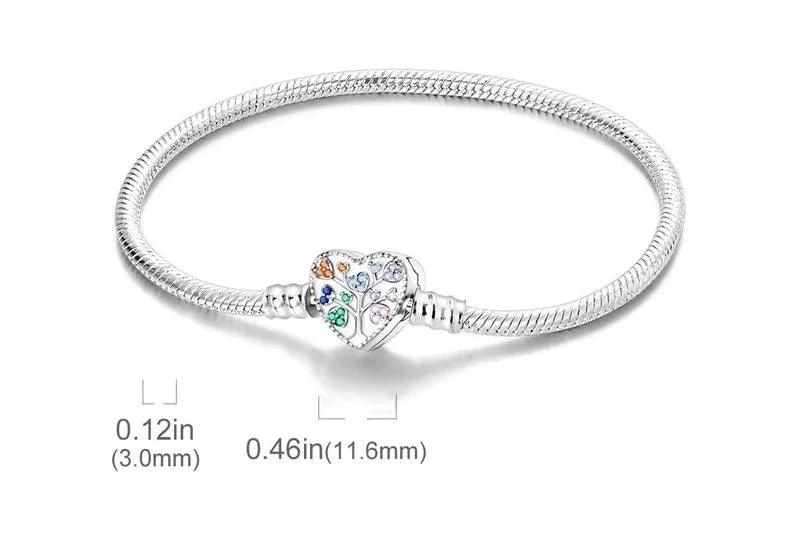 Bracelete Árvore da Vida Prata 925 com Zircônia