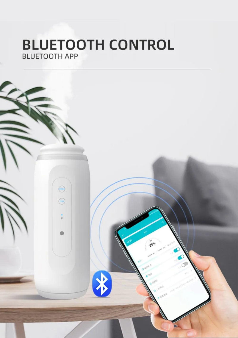 Difusor de Óleo Essencial Sem Água com Plugue de Parede e Controle Bluetooth