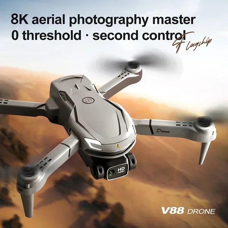 Mini Drone 8K Professional HD - quadricóptero com Controle Remoto e Câmera Dual