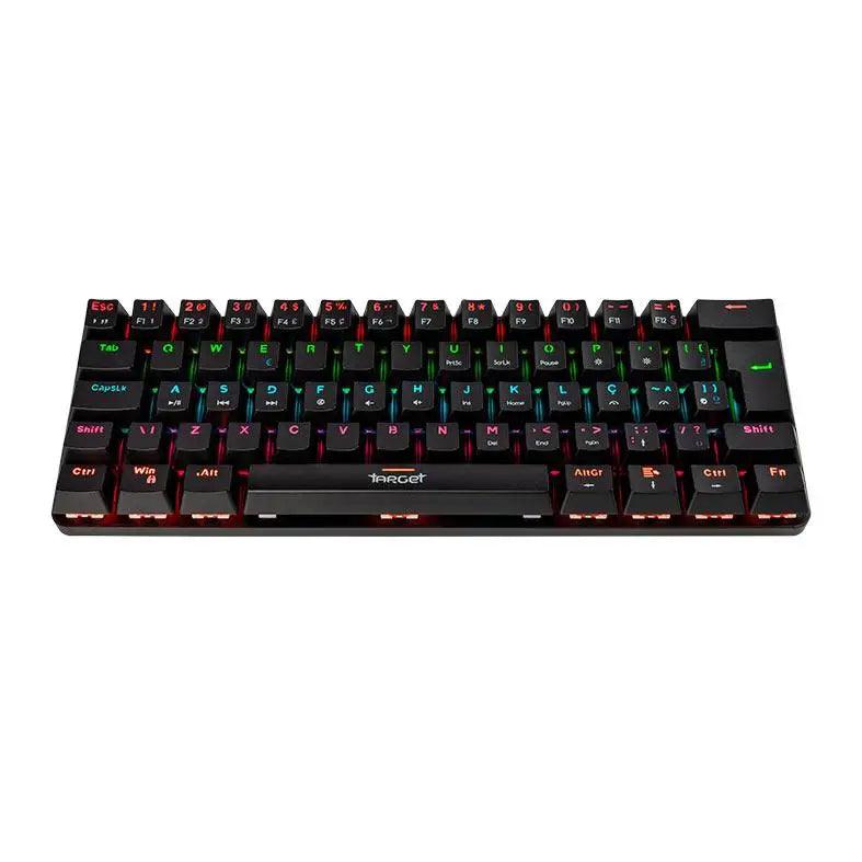 Teclado Mecânico Gamer TGT Sherman Compacto ABNT2 - Switch Azul - RGB