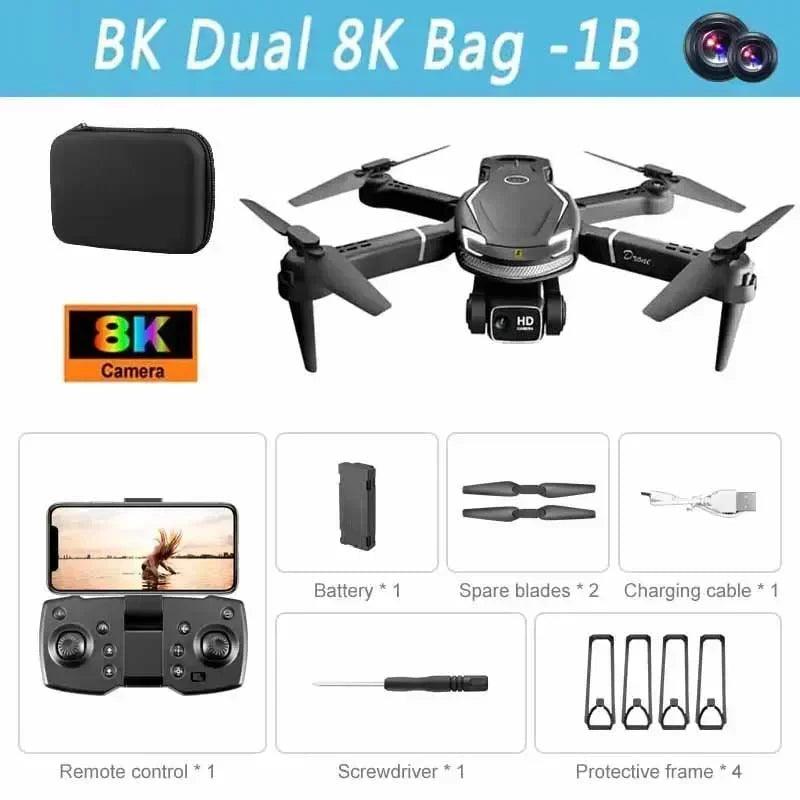 Mini Drone 8K Professional HD - quadricóptero com Controle Remoto e Câmera Dual