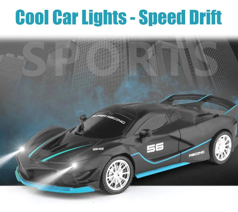 Carrinho de Controle Remoto Turbo de Drift com LED