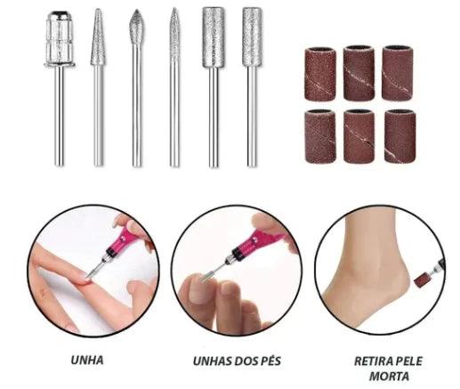 Lixadeira Elétrica Profissional Bivolt para Manicure e Pedicure