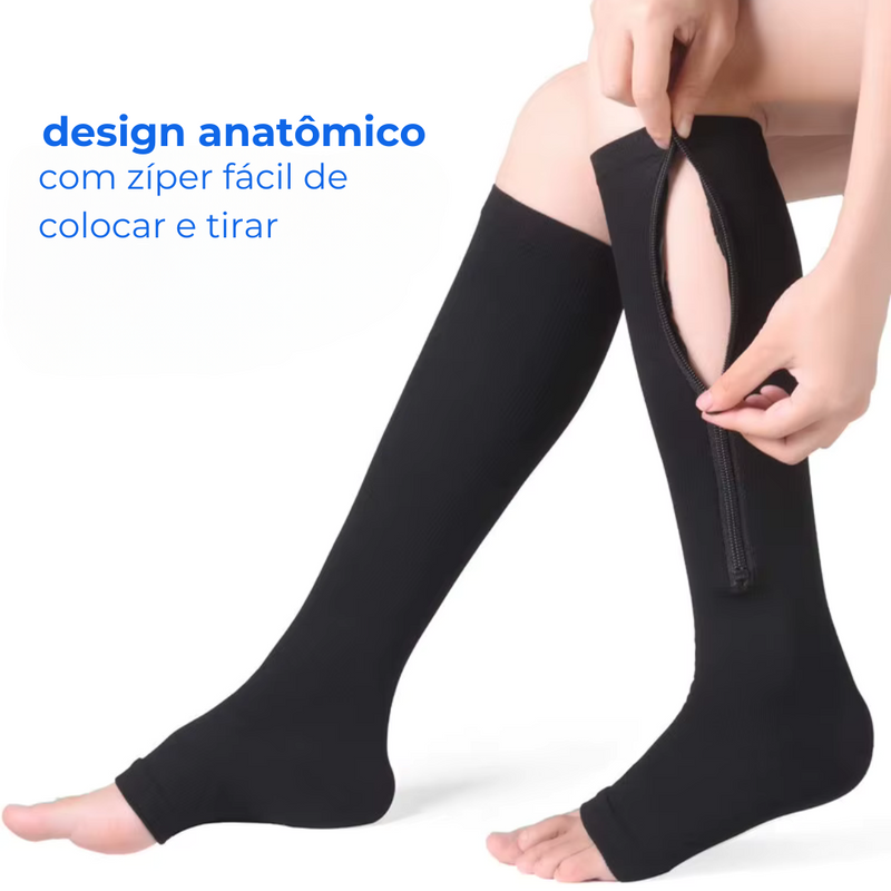 Meia de Compressão 15-20 mmHg  - FitCompress (Compre 1 Leve 2)